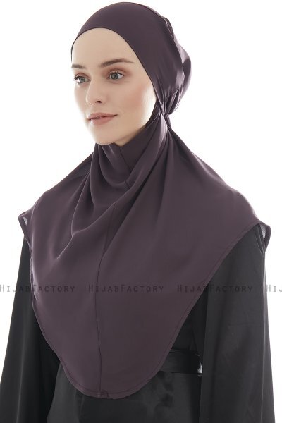 Ebrar - Purple Crepe Chiffon Al Amira Hijab