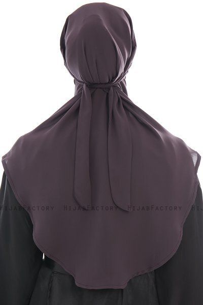 Ebrar - Purple Crepe Chiffon Al Amira Hijab