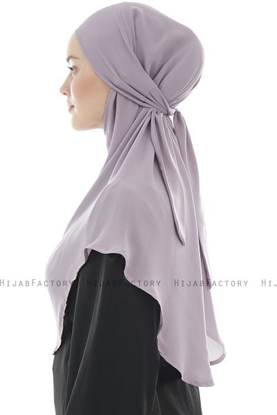 Ebrar - Stone Grey Crepe Chiffon Al Amira Hijab