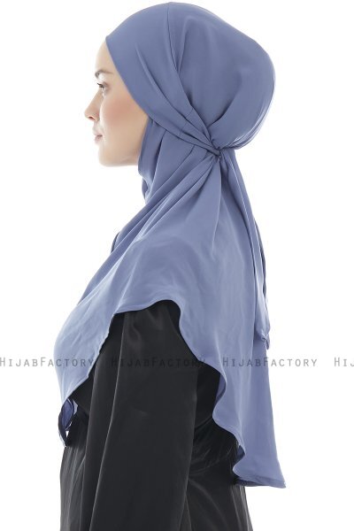 Ebrar - Indigo Crepe Chiffon Al Amira Hijab