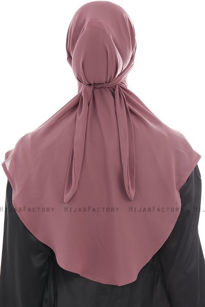 Ebrar - Rose Pink Crepe Chiffon Al Amira Hijab