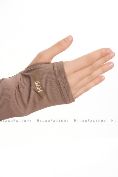 Azize - Dark Taupe Pro Scarf Sport Hijab Set