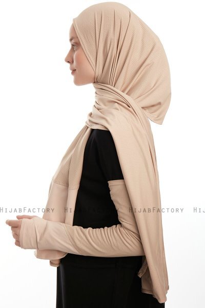 Azize - Light Taupe Pro Scarf Sport Hijab Set
