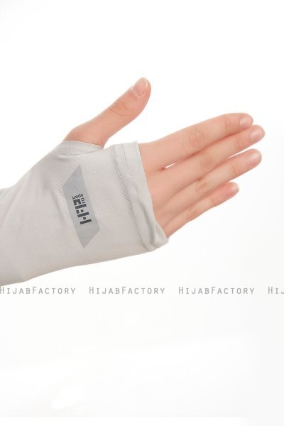 Azize - Light Grey Pro Scarf Sport Hijab Set