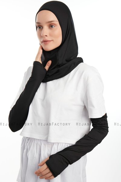 Bayda - Black Pro Sport Hijab Set