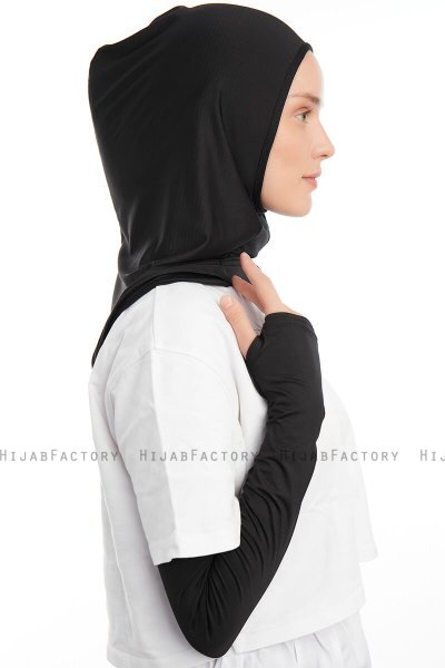Bayda - Black Pro Sport Hijab Set
