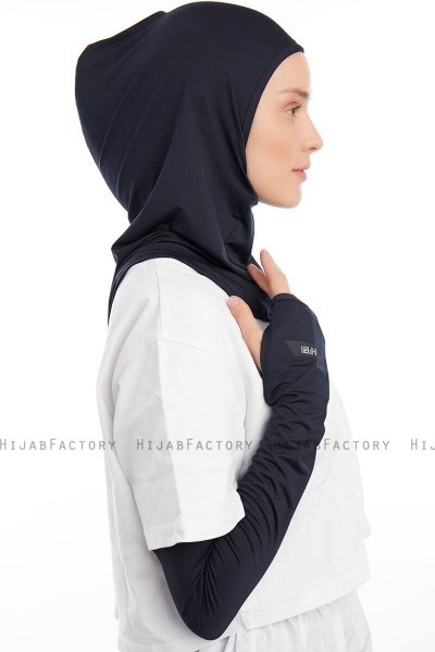 Bayda - Navy Blue Pro Sport Hijab Set