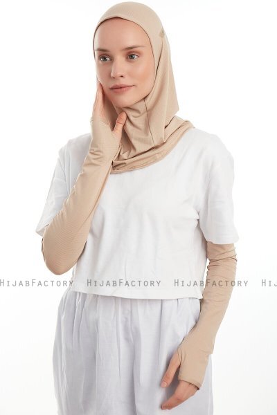 Bayda - Light Taupe Pro Sport Hijab Set