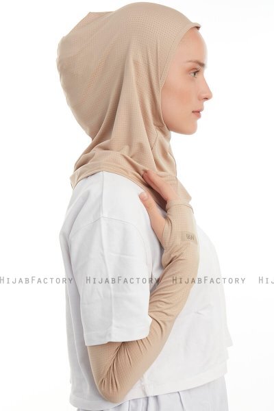 Bayda - Light Taupe Pro Sport Hijab Set