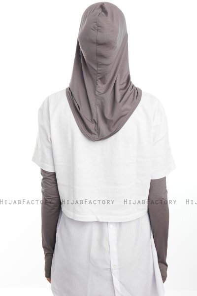 Bayda - Dark Grey Pro Sport Hijab Set