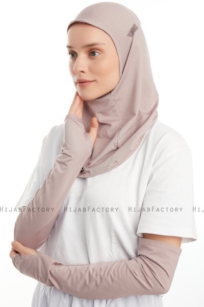 Bayda - Stone Grey Pro Sport Hijab Set