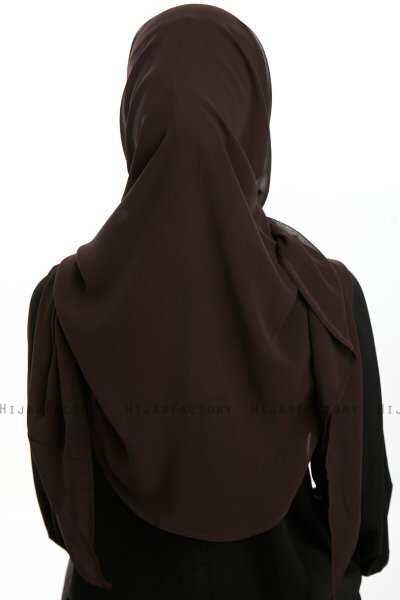 Eylem - Brown One Piece Chiffon Hijab