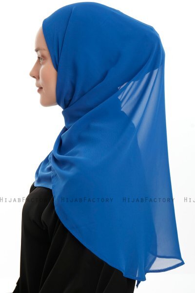 Eylem - Blue One Piece Chiffon Hijab