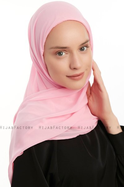 Eylem - Pink One Piece Chiffon Hijab