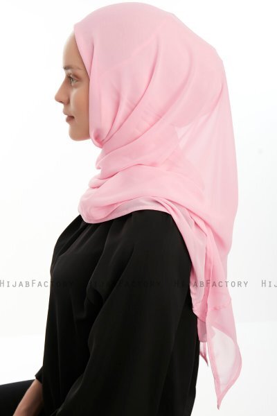 Eylem - Pink One Piece Chiffon Hijab