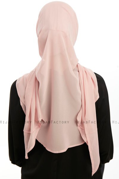 Sahar - Dusty Pink One Piece Chiffon Hijab