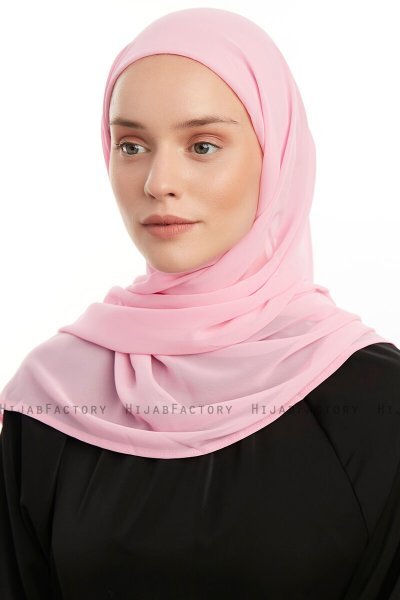 Sahar - Pink One Piece Chiffon Hijab