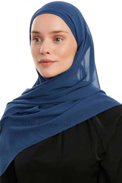 Sahar - Indigo One Piece Chiffon Hijab