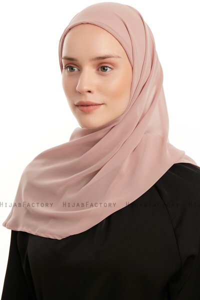 Sahar - Light Salmon One Piece Chiffon Hijab