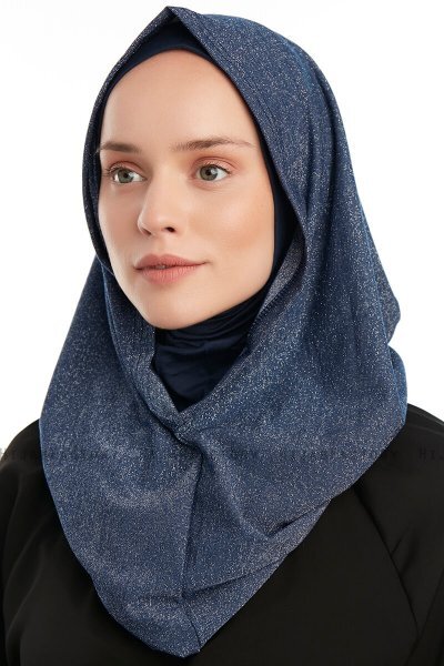 Taliah - Navy Blue One Piece Hijab