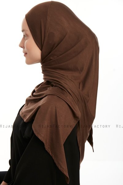 Vesile - Brown One-Piece Hijab