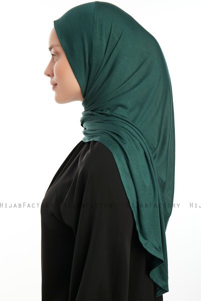Vesile - Dark Green One-Piece Hijab