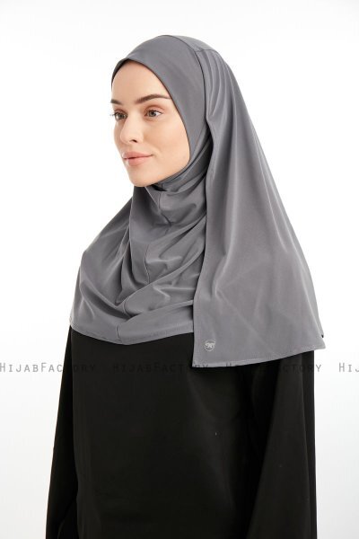 Ilay - Dark Grey Sandy Turban Hijab
