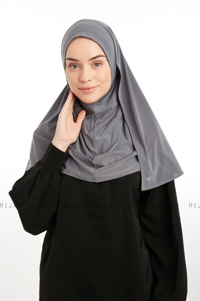 Ilay - Dark Grey Sandy Turban Hijab