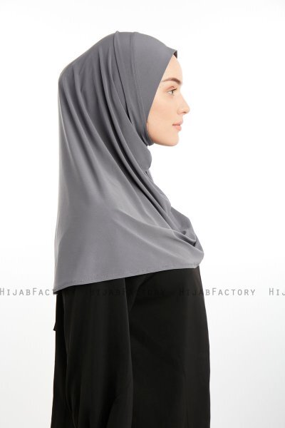Ilay - Dark Grey Sandy Turban Hijab