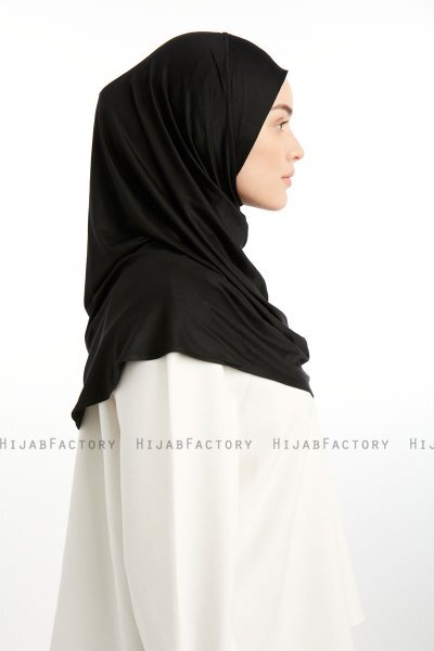 Feriha - Black Viscose Turban Hijab