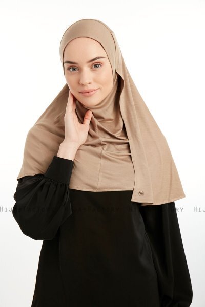 Feriha - Dark Taupe Viscose Turban Hijab