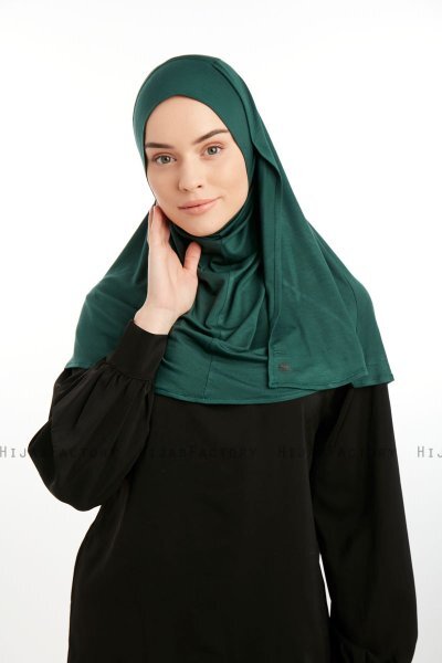 Feriha - Dark Green Viscose Turban Hijab