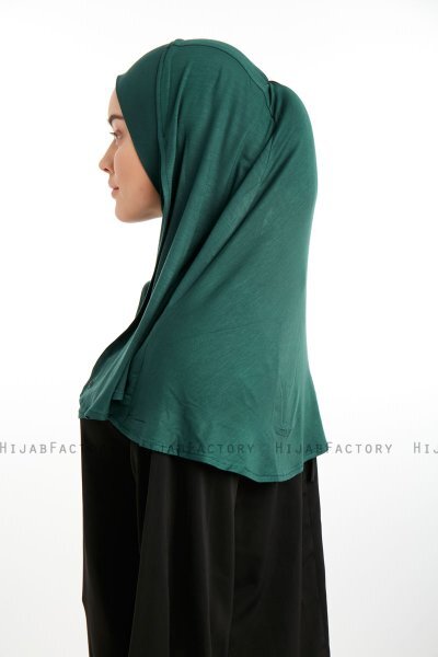 Feriha - Dark Green Viscose Turban Hijab