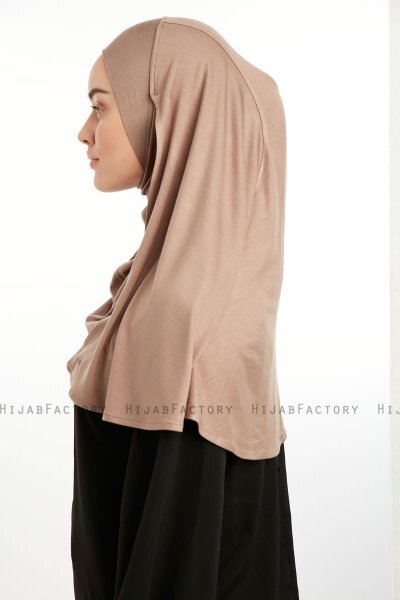 Feriha - Light Brown Viscose Turban Hijab