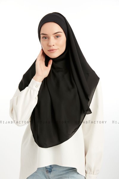 Bengi - Black Micro Krep Turban Hijab