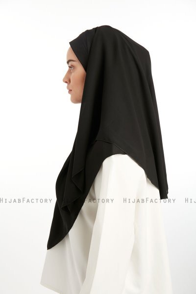 Bengi - Black Micro Krep Turban Hijab