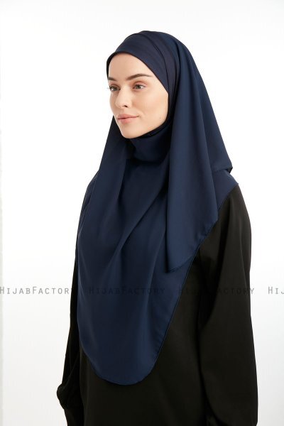Bengi - Navy Blue Micro Krep Turban Hijab