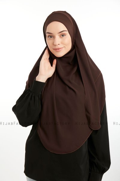 Bengi - Brown Micro Krep Turban Hijab