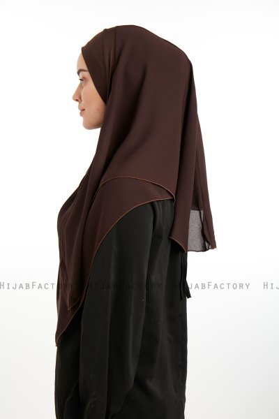 Bengi - Brown Micro Krep Turban Hijab