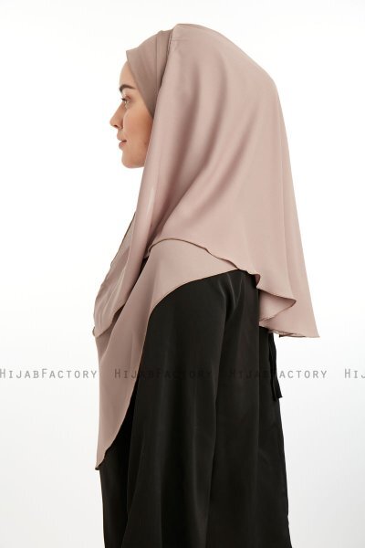 Bengi - Dark Taupe Micro Krep Turban Hijab