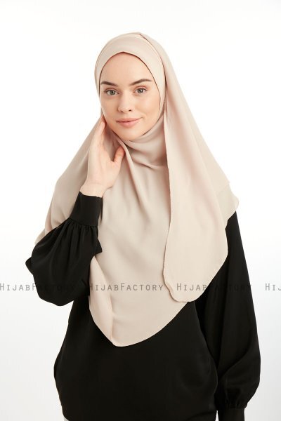 Bengi - Light Taupe Micro Krep Turban Hijab