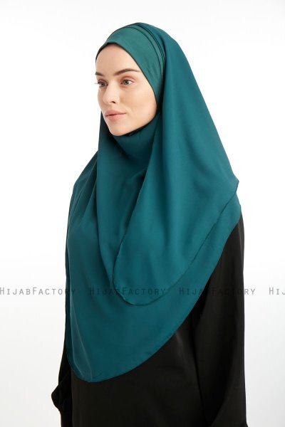 Bengi - Dark Green Micro Krep Turban Hijab