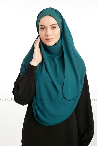 Bengi - Dark Green Micro Krep Turban Hijab