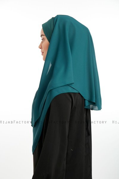 Bengi - Dark Green Micro Krep Turban Hijab