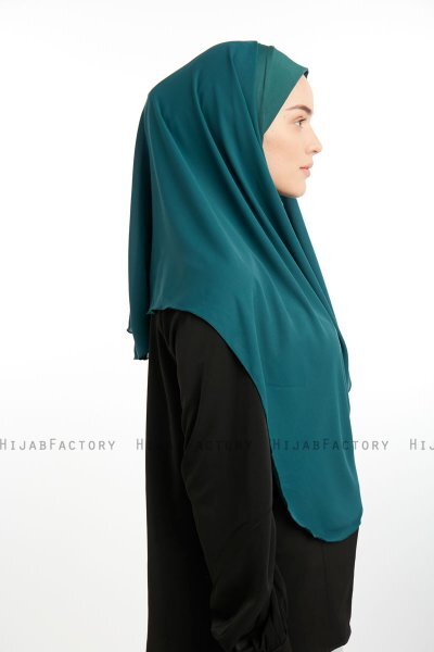 Bengi - Dark Green Micro Krep Turban Hijab