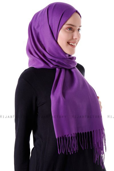 Demet - Dark Purple Pashmina Hijab