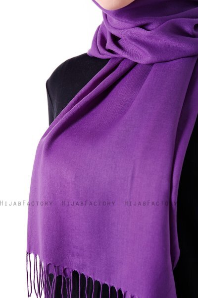 Demet - Dark Purple Pashmina Hijab
