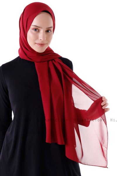 Hadise - Bordeaux Chiffon Hijab