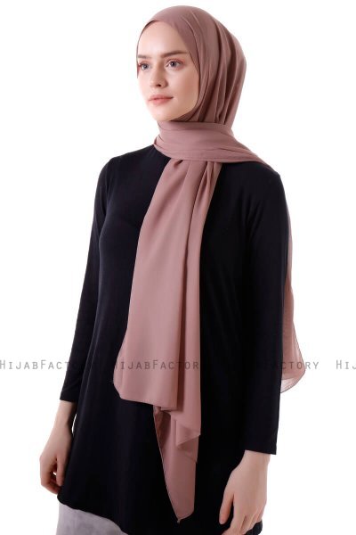 Hadise - Light Brown Chiffon Hijab