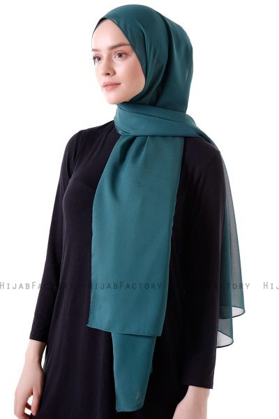 Hadise - Dark Green Chiffon Hijab